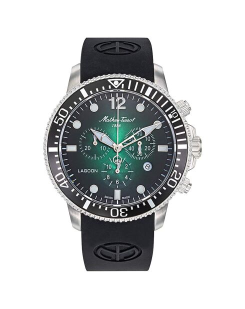 Montre Homme Quartz en Silicone Lagoon noire