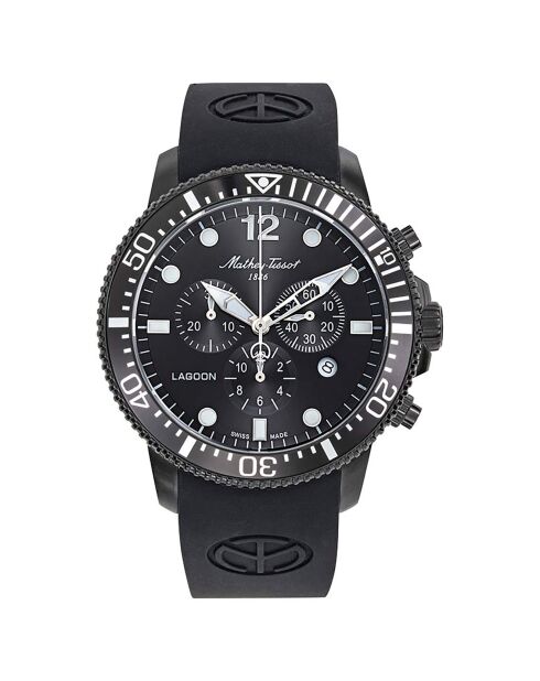 Montre Homme Quartz en Silicone Lagoon noire