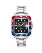 Montre Homme Quartz en Acier Mathy Square argentée