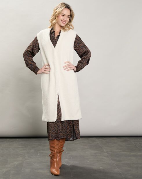 Veste en Fausse Fourrure Varona écru