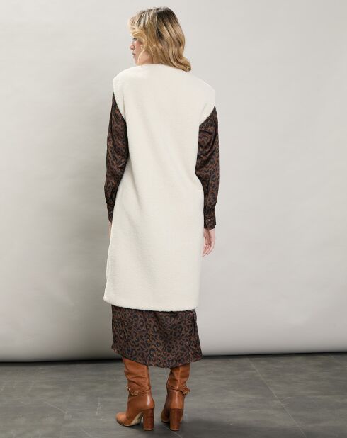 Veste en Fausse Fourrure Varona écru