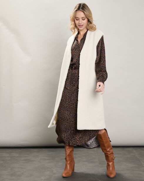 Veste en Fausse Fourrure Varona écru