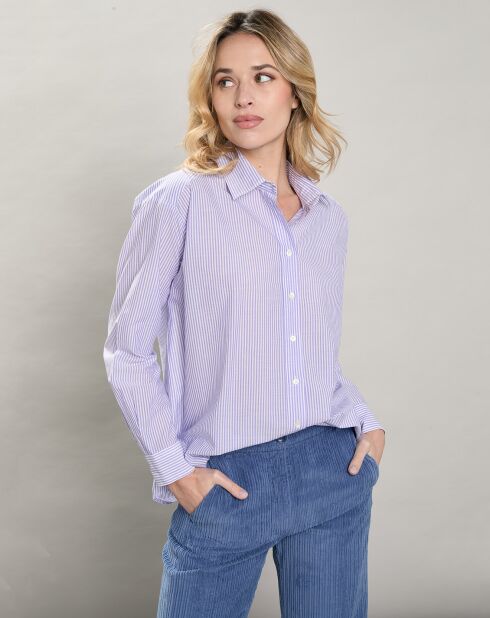 Chemise Cinema à rayures violette