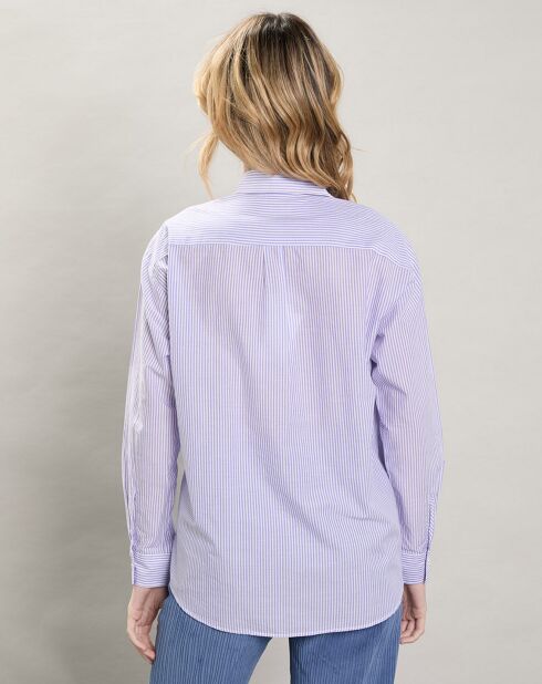 Chemise Cinema à rayures violette