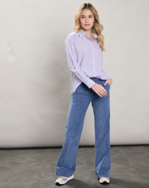 Chemise Cinema à rayures violette