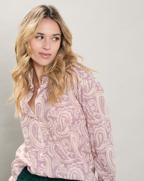Chemise Comedy imprimée parme