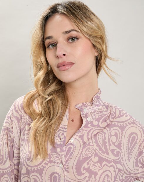 Chemise Comedy imprimée parme