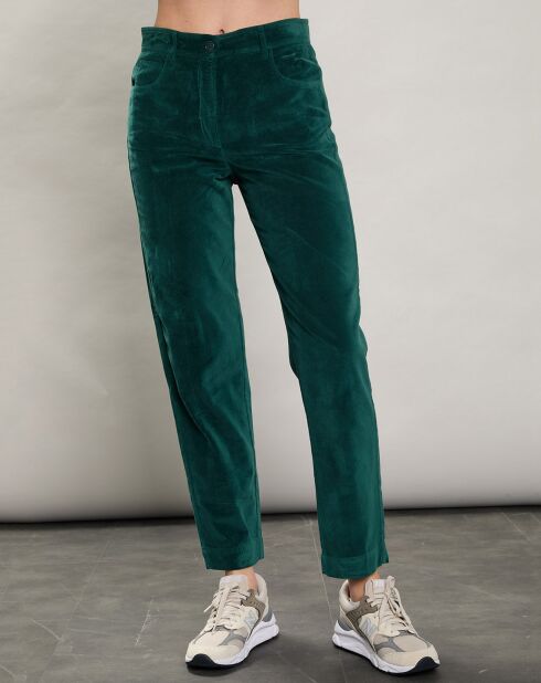Pantalon en Velours Pepite sapin