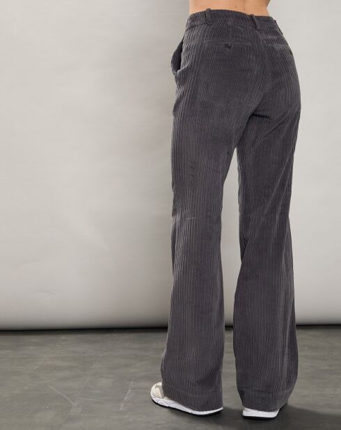 Pantalon en Velours côtelé Pandore charbon