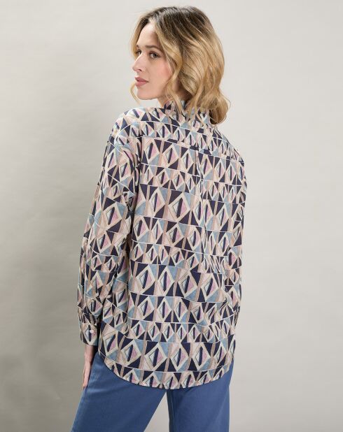 Chemise Charlot imprimée bleue