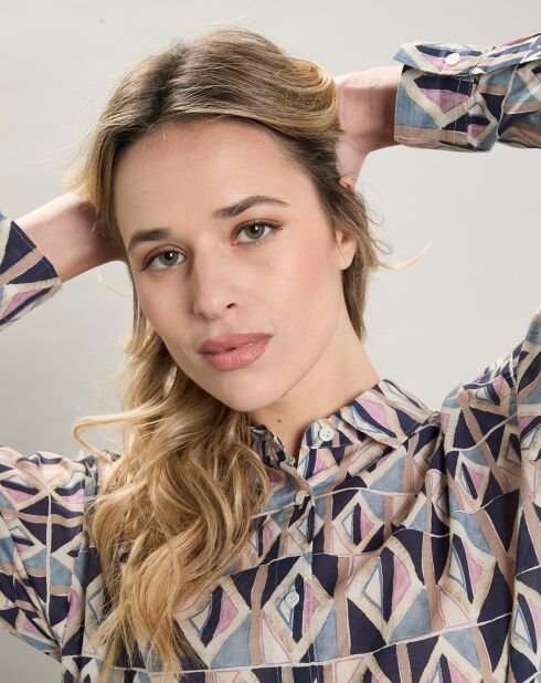 Chemise Charlot imprimée bleue