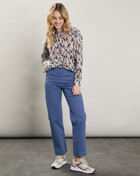 Chemise Charlot imprimée bleue