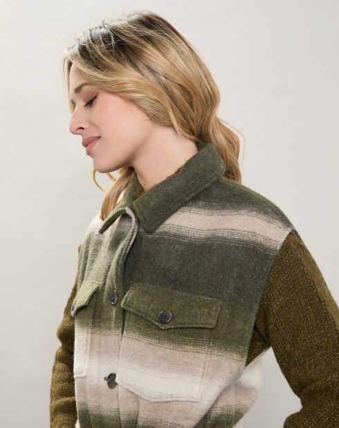 Veste en Laine mélangée Vini beige/vert