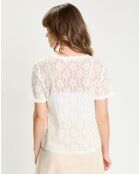 Top en dentelle Tyna ivoire