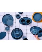 8 Tasses Scandi Et Soucoupe  bleu marine - 15 cl