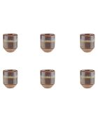 6 Tasses Genesis  marron volcanique - 8 cl