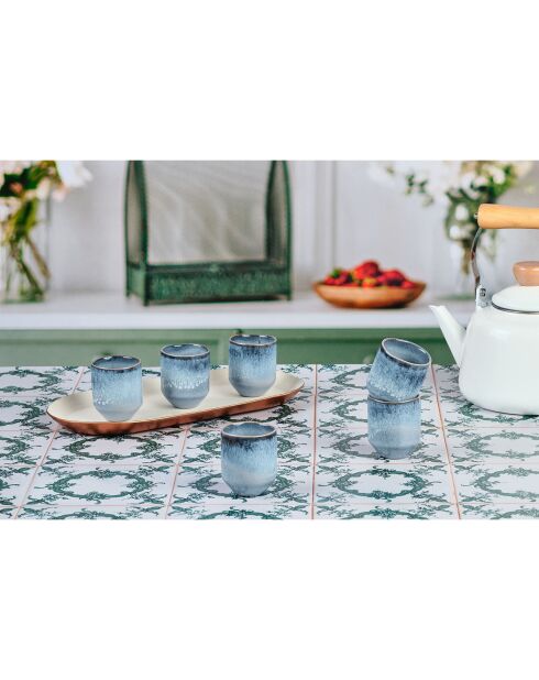 6 Tasses Genesis bleues - 8 cl