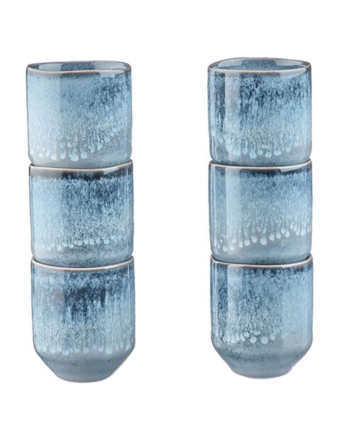 6 Tasses Genesis  bleues - 8 cl