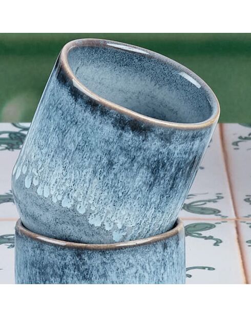 6 Tasses Genesis  bleues - 8 cl