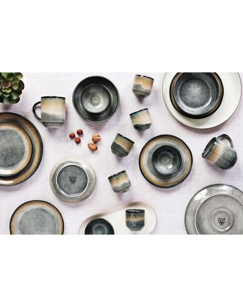 6 Tasses Genesis  bleu/gris/kaki - 8 cl