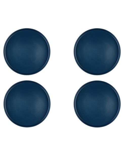 4 Assiettes Scandi  bleu marine - D.27 cm