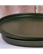 4 Assiettes Scandi  vert olive - D.27 cm