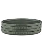 4 Assiettes Scandi  vert olive - D.27 cm