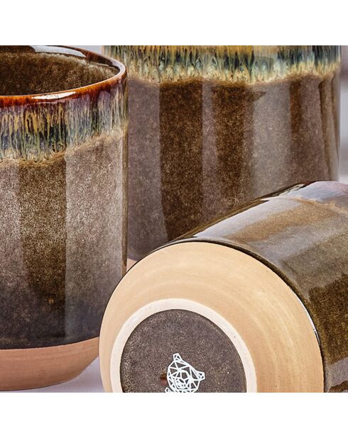 4 Mugs Genesis marron volcanique - 40 cl