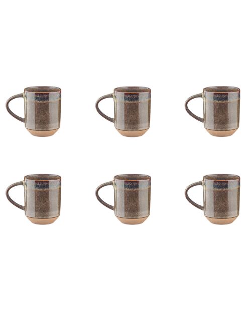 4 Mugs Genesis marron volcanique - 40 cl