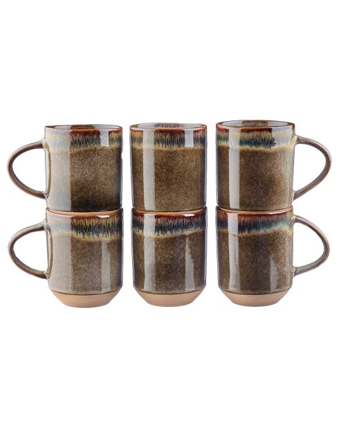 4 Mugs Genesis marron volcanique - 40 cl