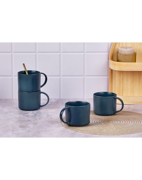 4 Mugs Scandi bleu marine - 50 cl