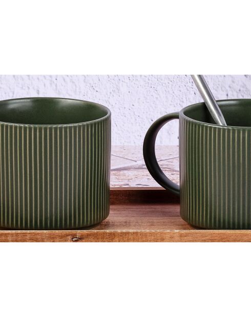 4 Mugs Scandi vert olive - 50 cl