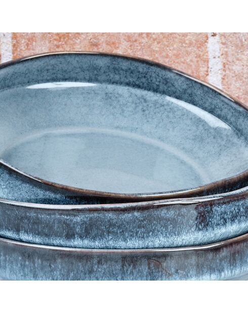 6 Assiettes Creuses Genesis bleues - 100 cl