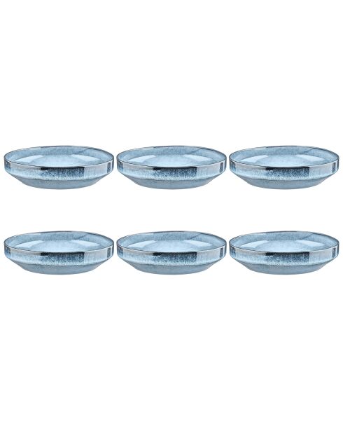6 Assiettes Creuses Genesis bleues - 100 cl