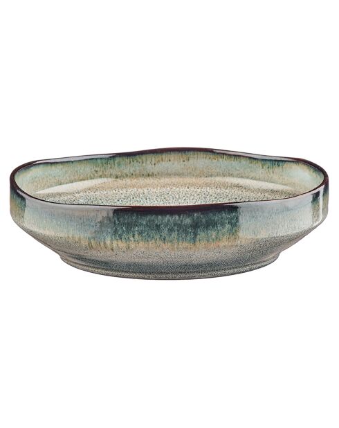 6 Assiettes Creuses Genesis bleu/gris/kaki - 100 cl