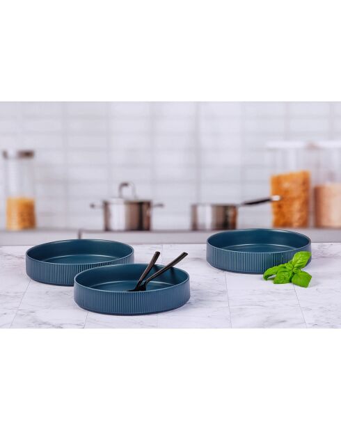 4 Assiettes Creuses Scandi bleu marine - 100 cl