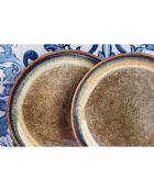 6 Assiettes Genesis marron volcanique -  D.16 cm