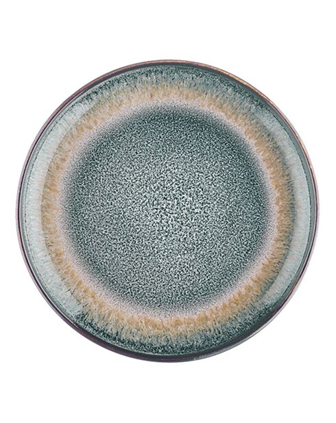 6 Assiettes Genesis bleu/gris/kaki - D.10 cm