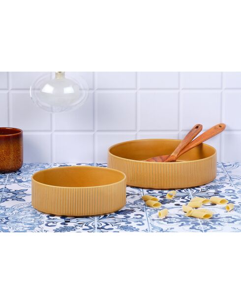 Saladier Scandi jaune ocre - D.27 cm