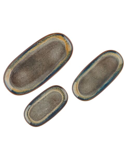 3 Plateaux De Service Genesis marron volcanique