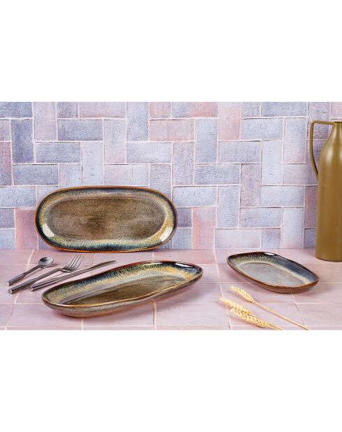 3 Plateaux De Service Genesis marron volcanique
