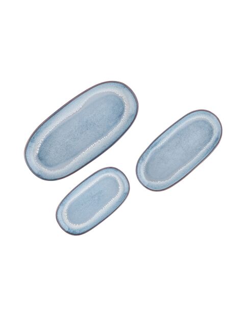 3 vassoi di servizio Genesis blu