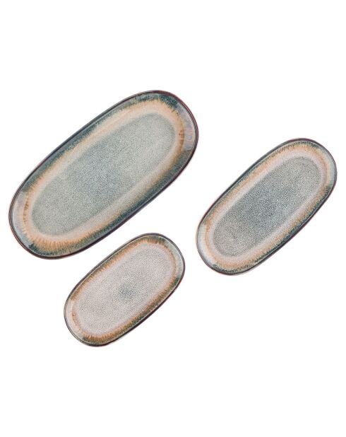 3 Plateaux De Service Genesis bleu/gris/kaki