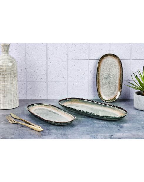 3 Plateaux De Service Genesis bleu/gris/kaki