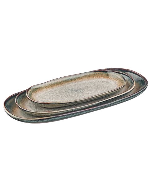 3 Plateaux De Service Genesis bleu/gris/kaki
