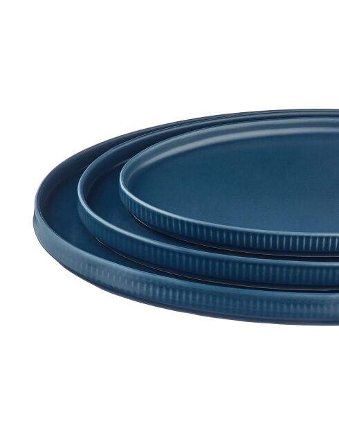 3 vassoi da portata Scandi blu marino