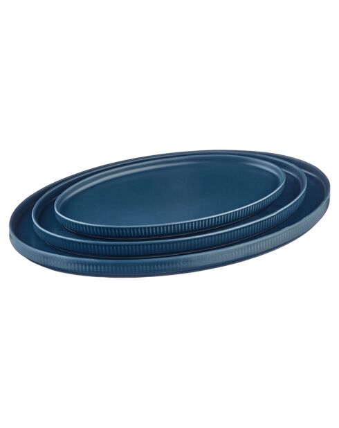 3 vassoi da portata Scandi blu marino