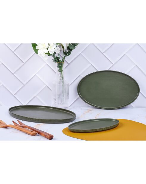 3 Plateaux De Service Scandi  vert olive