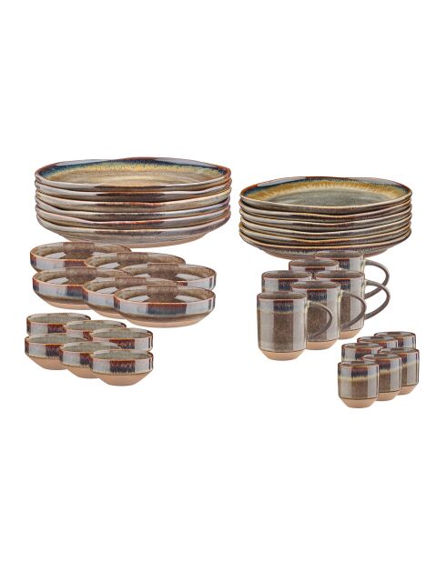 Service Complet Genesis marron volcanique - 36 Pièces