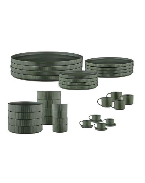 Service Complet Scandi vert olive - 36 Pièces
